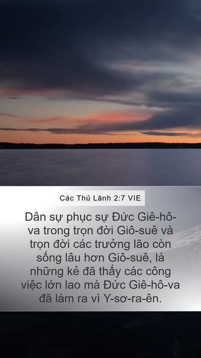 Các Thủ Lãnh 2:7 VIE Bible Verse Image