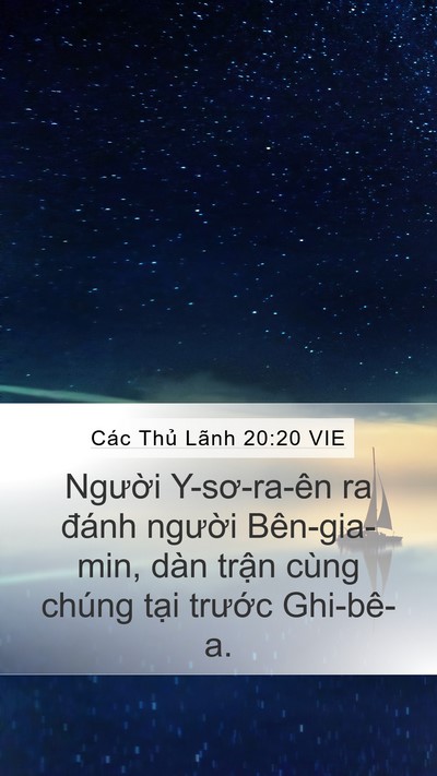 Các Thủ Lãnh 20:20 VIE Mobile Phone Wallpaper - Người Y-sơ-ra-ên ra đánh người - Mobile Bible Verse Wallpaper