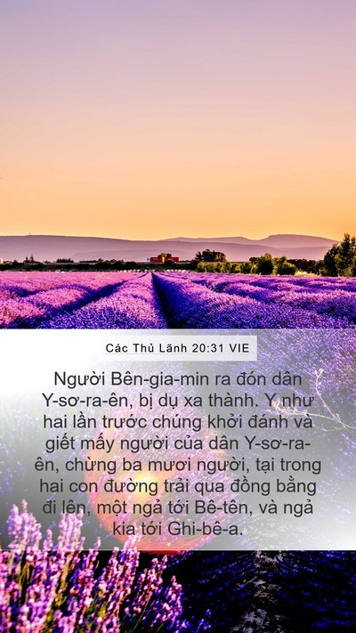 Các Thủ Lãnh 20:31 VIE Mobile Phone Wallpaper - Người Bên-gia-min ra đón dân Y-sơ-ra-ên, - Mobile Bible Verse Wallpaper