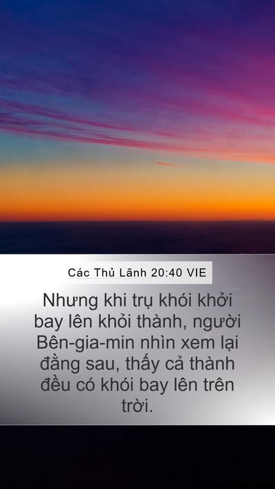 Các Thủ Lãnh 20:40 VIE Bible Verse Image
