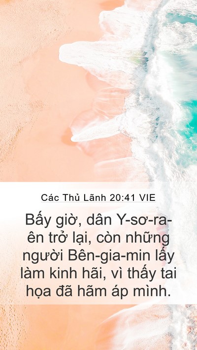 Các Thủ Lãnh 20:41 VIE Mobile Phone Wallpaper - Bấy giờ, dân Y-sơ-ra-ên trở lại, còn - Mobile Bible Verse Wallpaper