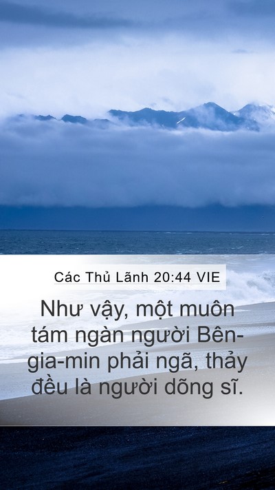 Các Thủ Lãnh 20:44 VIE Mobile Phone Wallpaper - Như vậy, một muôn tám ngàn người - Mobile Bible Verse Wallpaper
