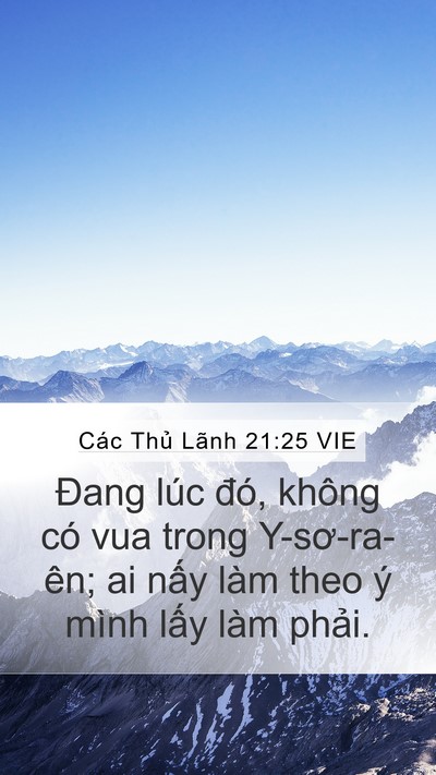 Các Thủ Lãnh 21:25 VIE Bible Verse Image