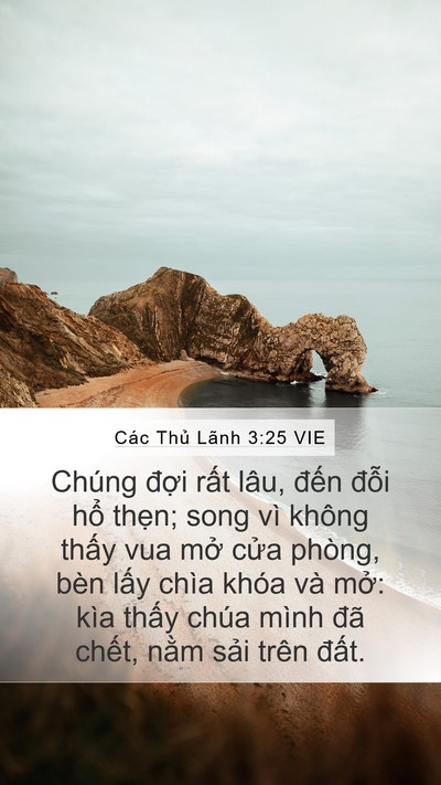 Các Thủ Lãnh 3:25 VIE Mobile Phone Wallpaper - Chúng đợi rất lâu, đến đỗi hổ - Mobile Bible Verse Wallpaper