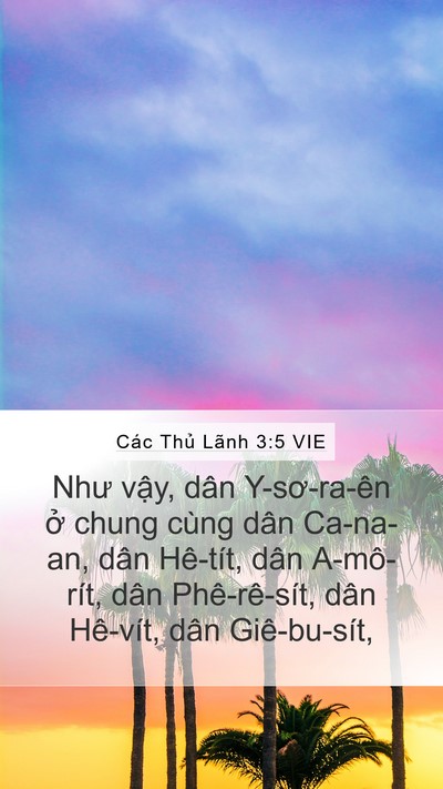Các Thủ Lãnh 3:5 VIE Bible Verse Image