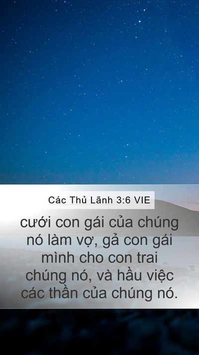 Các Thủ Lãnh 3:6 VIE Bible Verse Image