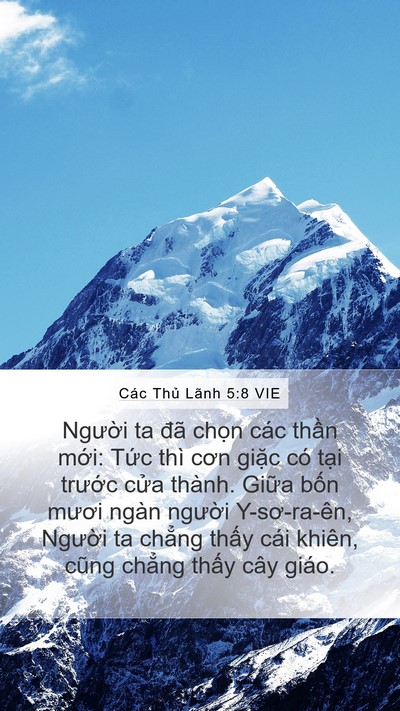 Các Thủ Lãnh 5:8 VIE Bible Verse Image