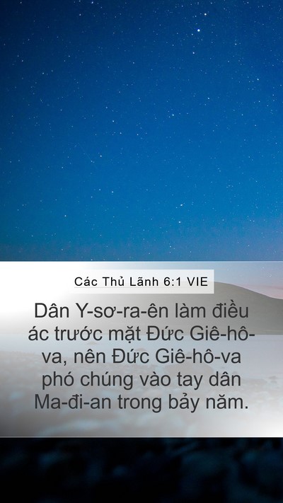 Các Thủ Lãnh 6:1 VIE Bible Verse Image