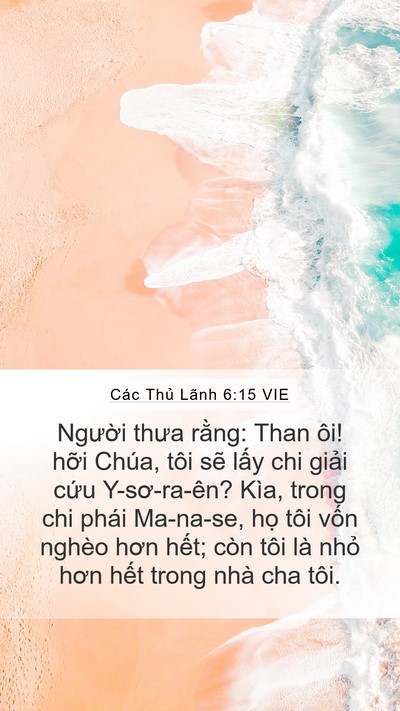 Các Thủ Lãnh 6:15 VIE Bible Verse Image