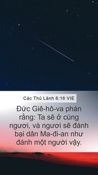 Các Thủ Lãnh 6:16 VIE Bible Verse Image