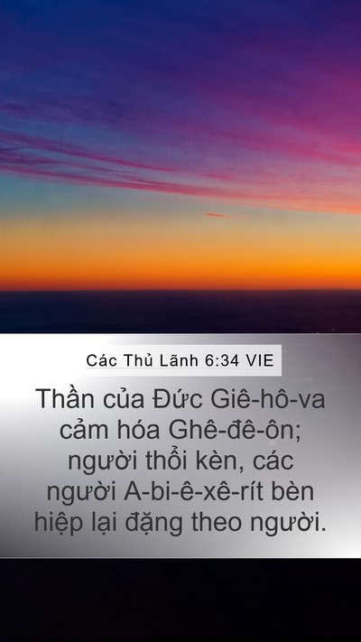 Các Thủ Lãnh 6:34 VIE Bible Verse Image