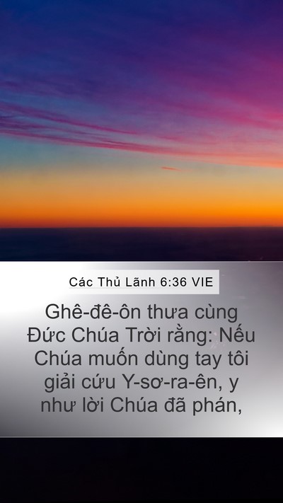Các Thủ Lãnh 6:36 VIE Bible Verse Image