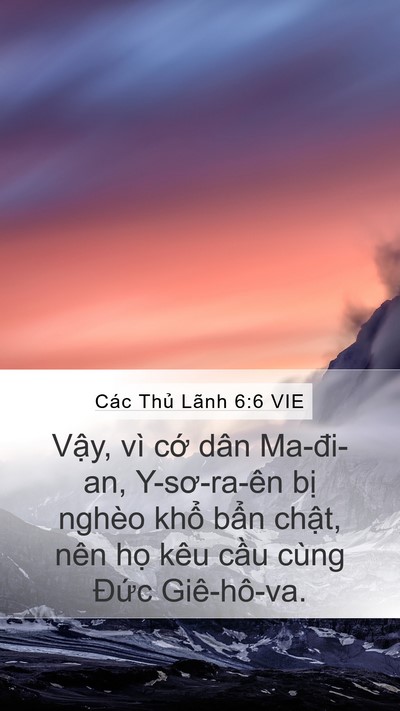 Các Thủ Lãnh 6:6 VIE Bible Verse Image