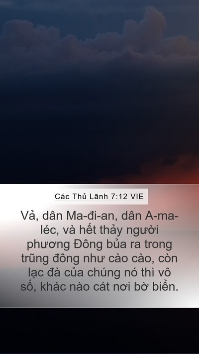 Các Thủ Lãnh 7:12 VIE Bible Verse Image