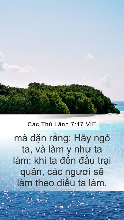 Các Thủ Lãnh 7:17 VIE Bible Verse Image