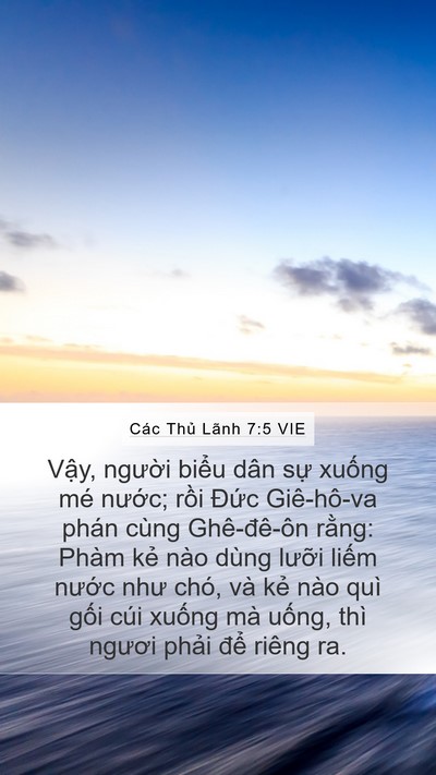 Các Thủ Lãnh 7:5 VIE Bible Verse Image
