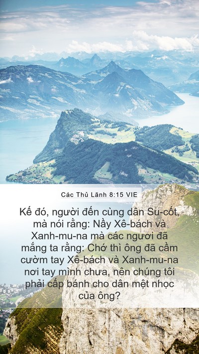 Các Thủ Lãnh 8:15 VIE Bible Verse Image