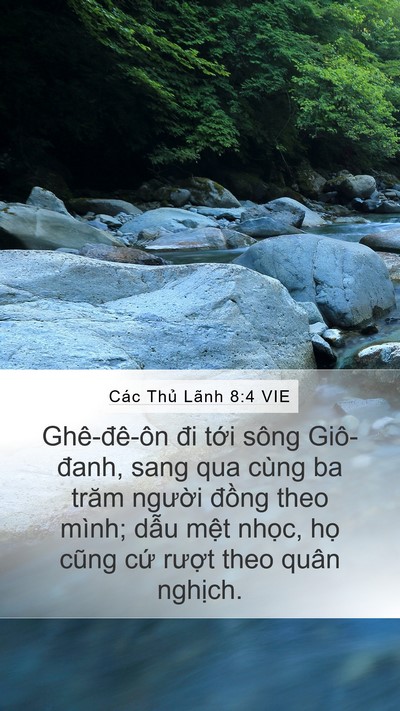 Các Thủ Lãnh 8:4 VIE Bible Verse Image