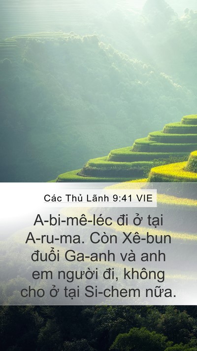 Các Thủ Lãnh 9:41 VIE Mobile Phone Wallpaper - A-bi-mê-léc đi ở tại A-ru-ma. Còn Xê-bun - Mobile Bible Verse Wallpaper