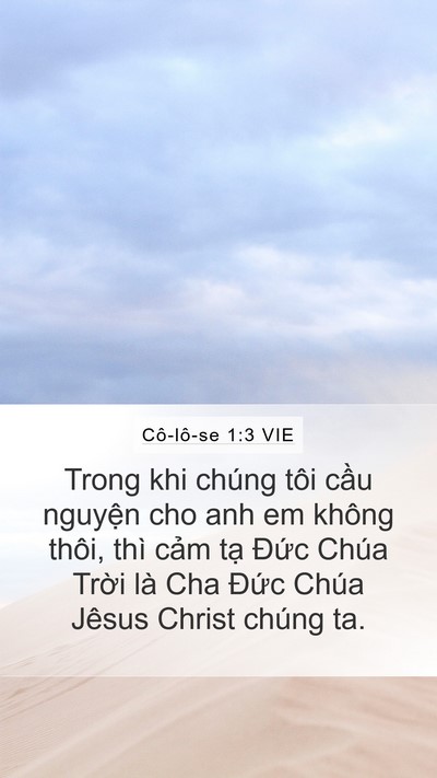 Cô-lô-se 1:3 VIE Bible Verse Image
