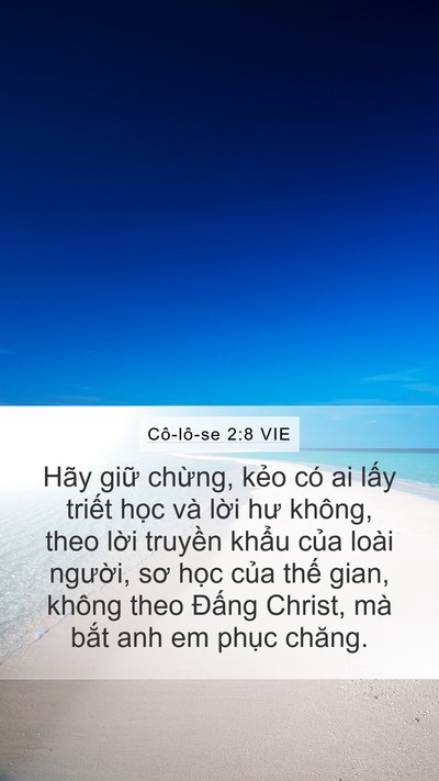 Cô-lô-se 2:8 VIE Bible Verse Image