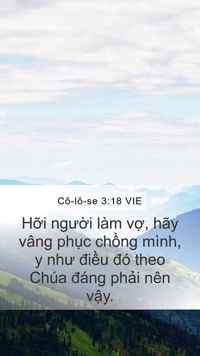 Cô-lô-se 3:18 VIE Bible Verse Image