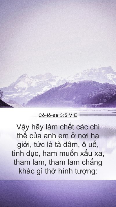 Cô-lô-se 3:5 VIE Bible Verse Image
