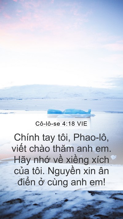 Cô-lô-se 4:18 VIE Bible Verse Image