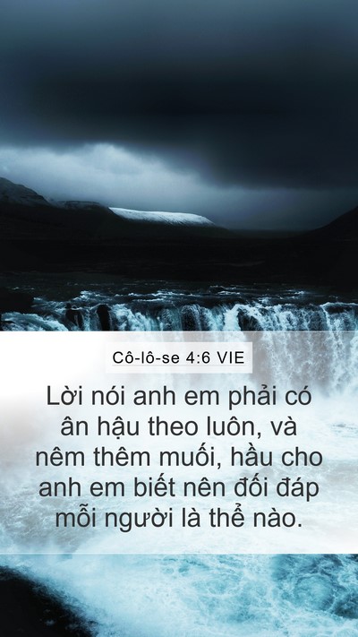 Cô-lô-se 4:6 VIE Bible Verse Image