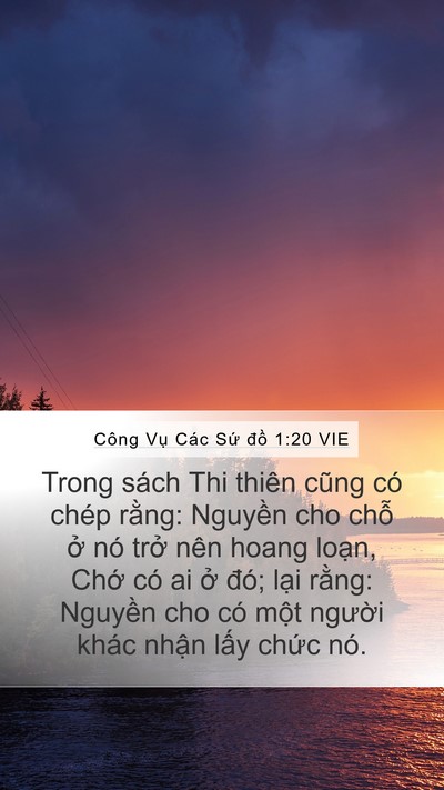 Công Vụ Các Sứ đồ 1:20 VIE Bible Verse Image