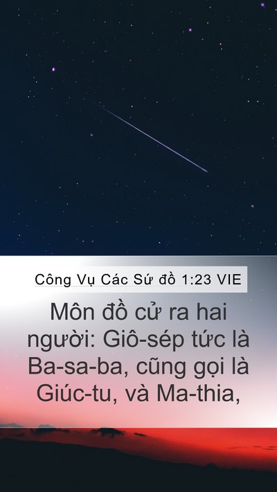 Công Vụ Các Sứ đồ 1:23 VIE Bible Verse Image