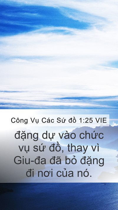 Công Vụ Các Sứ đồ 1:25 VIE Bible Verse Image
