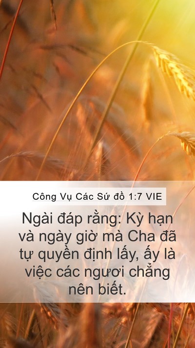 Công Vụ Các Sứ đồ 1:7 VIE Bible Verse Image