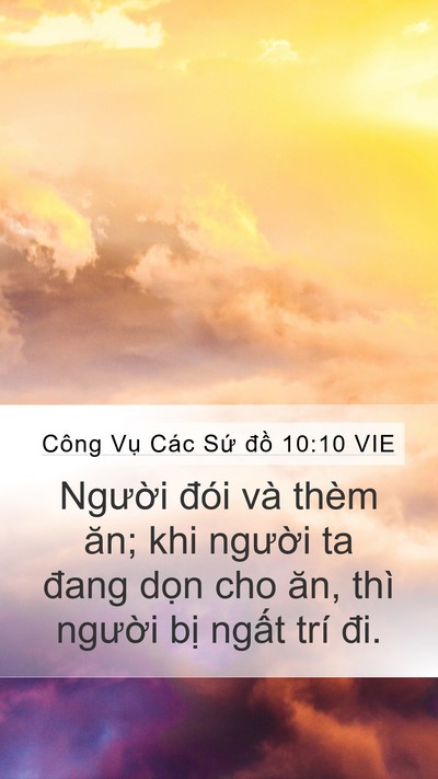 Công Vụ Các Sứ đồ 10:10 VIE Bible Verse Image