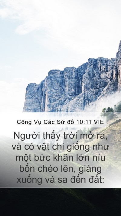 Công Vụ Các Sứ đồ 10:11 VIE Bible Verse Image