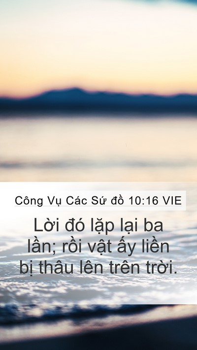 Công Vụ Các Sứ đồ 10:16 VIE Bible Verse Image