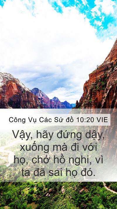 Công Vụ Các Sứ đồ 10:20 VIE Bible Verse Image