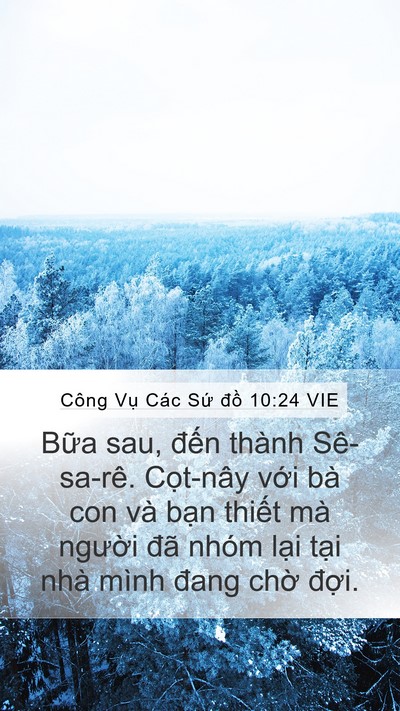 Công Vụ Các Sứ đồ 10:24 VIE Bible Verse Image