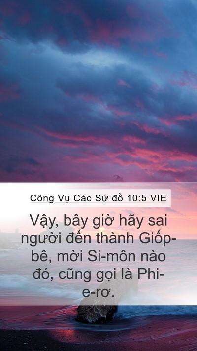 Công Vụ Các Sứ đồ 10:5 VIE Bible Verse Image