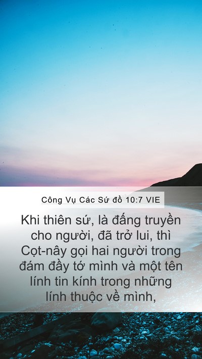 Công Vụ Các Sứ đồ 10:7 VIE Bible Verse Image