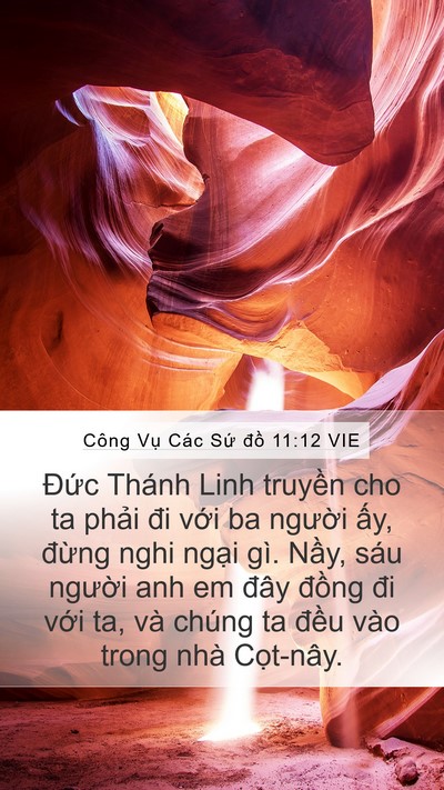 Công Vụ Các Sứ đồ 11:12 VIE Bible Verse Image