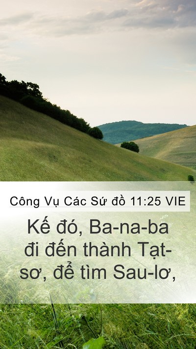 Công Vụ Các Sứ đồ 11:25 VIE Bible Verse Image