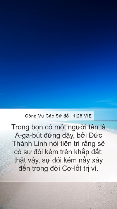 Công Vụ Các Sứ đồ 11:28 VIE Bible Verse Image