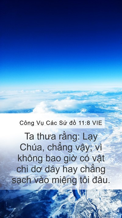 Công Vụ Các Sứ đồ 11:8 VIE Bible Verse Image