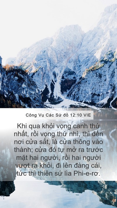Công Vụ Các Sứ đồ 12:10 VIE Bible Verse Image