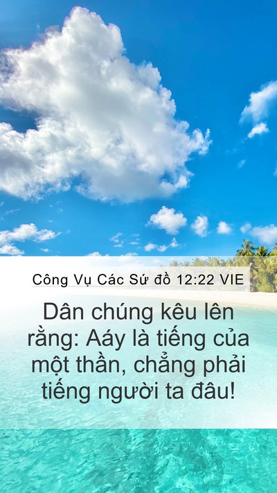 Công Vụ Các Sứ đồ 12:22 VIE Bible Verse Image