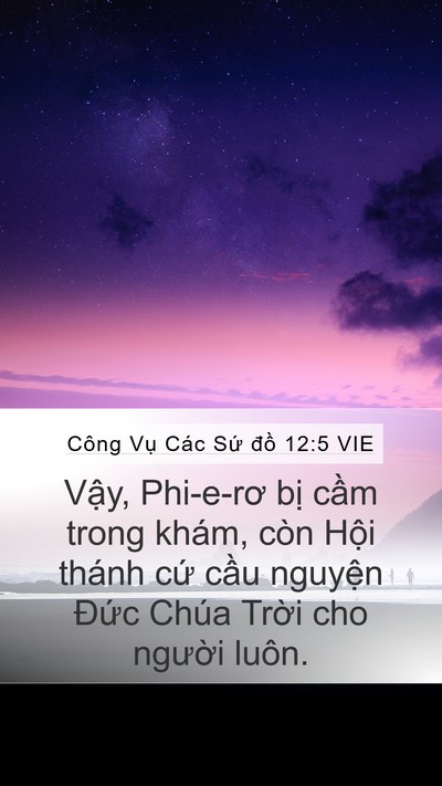 Công Vụ Các Sứ đồ 12:5 VIE Bible Verse Image