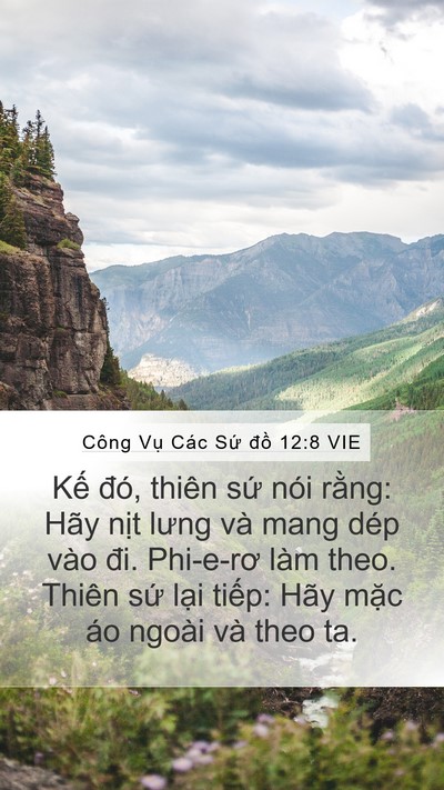 Công Vụ Các Sứ đồ 12:8 VIE Bible Verse Image