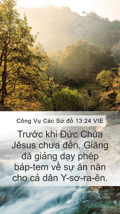 Công Vụ Các Sứ đồ 13:24 VIE Bible Verse Image