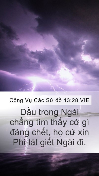 Công Vụ Các Sứ đồ 13:28 VIE Bible Verse Image